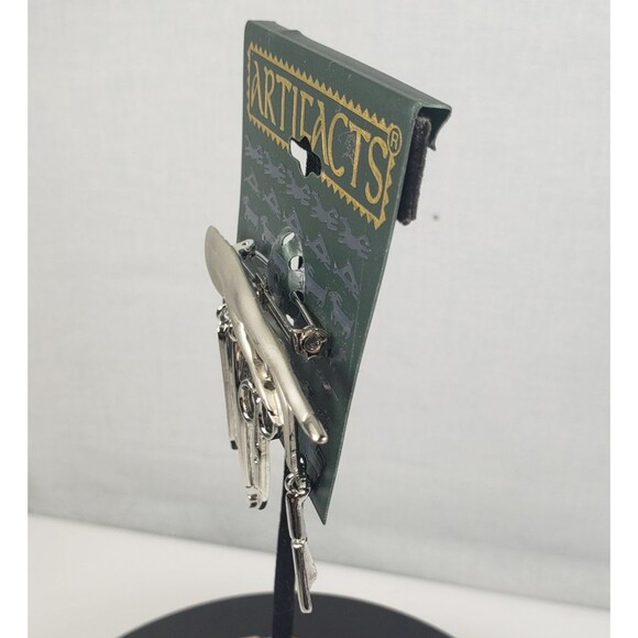 Vintage JJ Jonette ARTIFACTS Silver Tone 1986 Manicuri Nail Technician Brooch - Picture 3 of 11